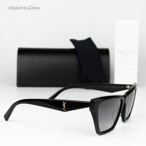 Saint Laurent Women Sunglasses Black Grey Gradient Cat Eye SLM103 001 BRAND NEW